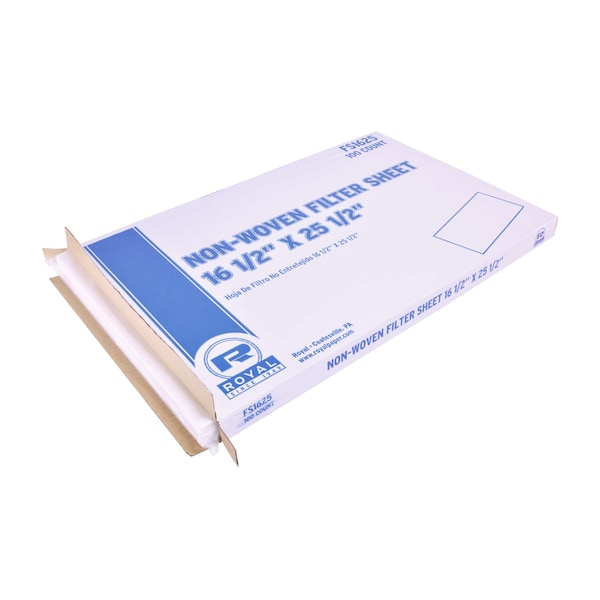 Royal 6.5x25.5 Non-Woven Filter Sheet, PK100